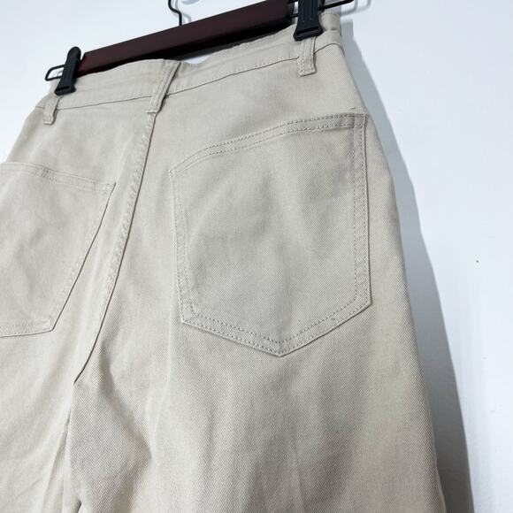 Cotton-On Straight Leg High Rise Chino Pants Sz 4 Tan 4 Pockets Preppy School‎ - Picture 6 of 11
